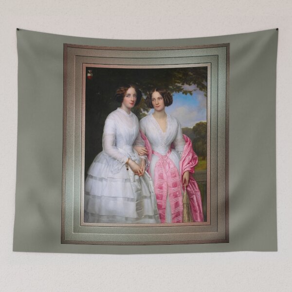 Item preview, The Reventlow Sisters by August Schiøtt Remastered Xzendor7 Classical Art Old Masters Reproductions designed and sold by Xzendor7 Digital Art Creations.