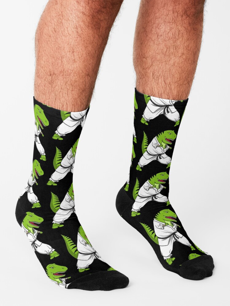 Jiu-Jitsu T-Rex Dinosaur Socks for Sale by Nikolay Todorov