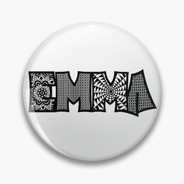 Item preview, Emma black and white name doodle designed and sold by heatherbenner.