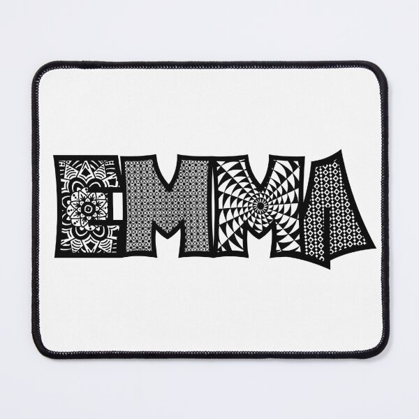 Item preview, Emma black and white name doodle designed and sold by heatherbenner.