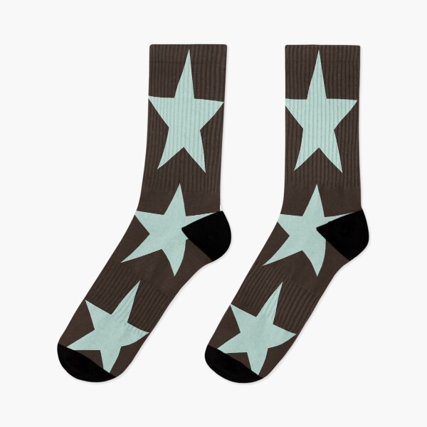 Item preview, Large MINT GREEN and DARK CHOCOLATE BROWN STARS  designed and sold by RachelMacht.