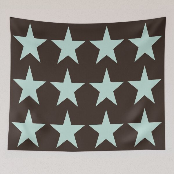 Item preview, Large MINT GREEN and DARK CHOCOLATE BROWN STARS  designed and sold by RachelMacht.