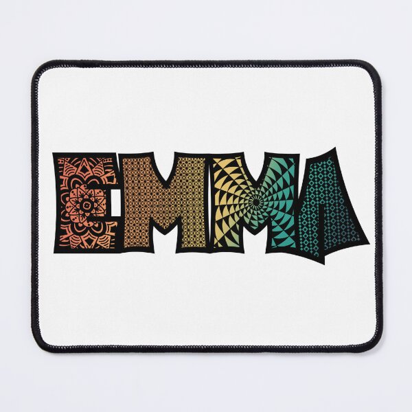 Item preview, Emma orange to blue name doodle designed and sold by heatherbenner.