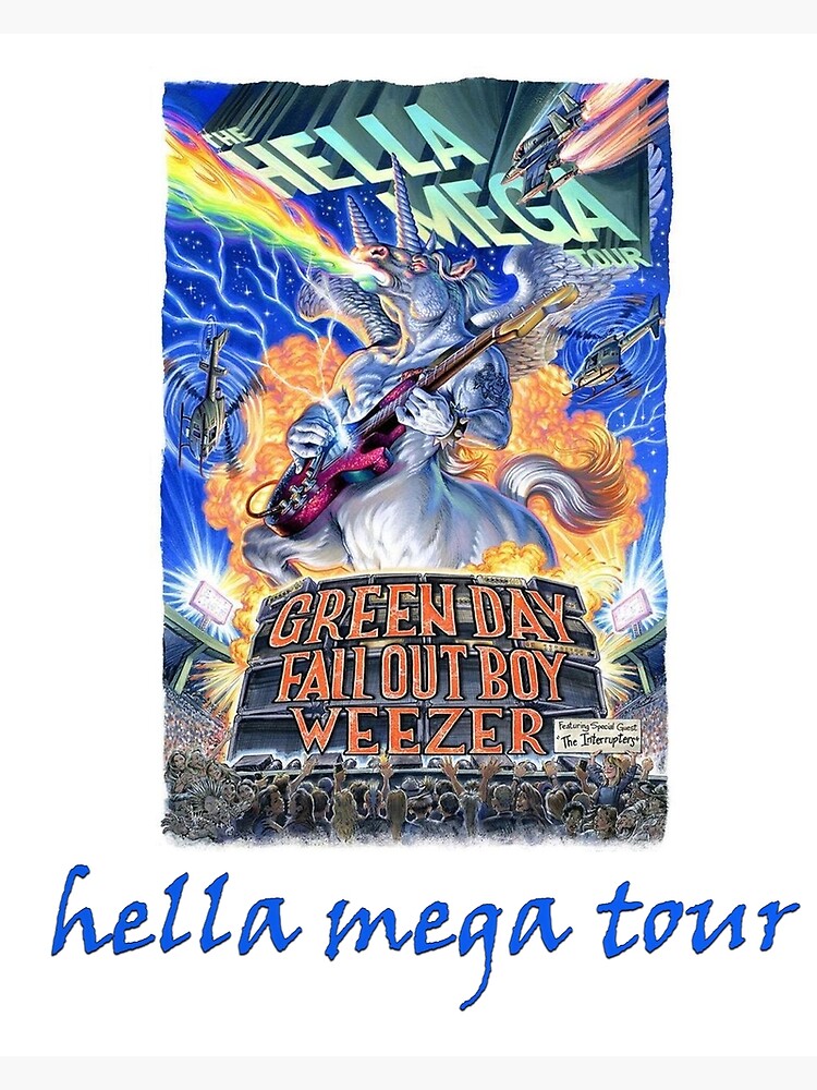 "hella mega tour" Poster for Sale by Zalioart Redbubble