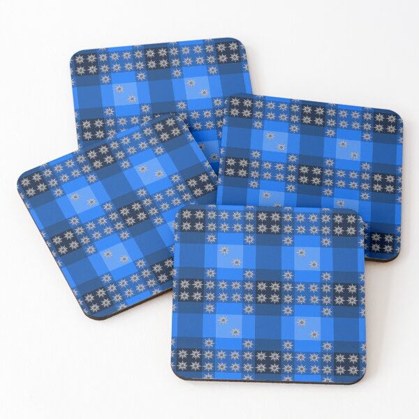 Item preview, Blue plaid and snowflakes pattern. designed and sold by imyournightmare.