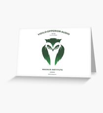 Vigilo Operior Audio Greeting Card Vigilo Operior Audio Greeting Card