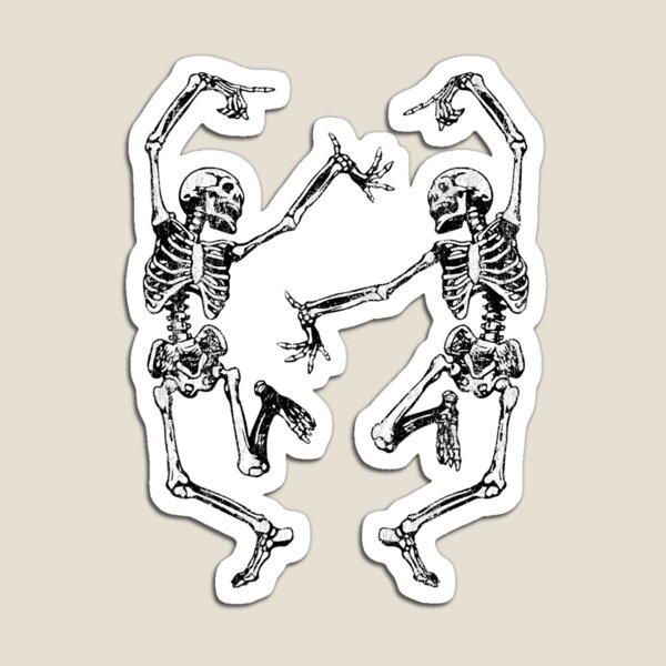 Dance of Death Macabre Skeleton Magnet