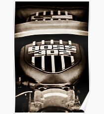 Ford Mustang Boss 302 Motor -0460s Poster