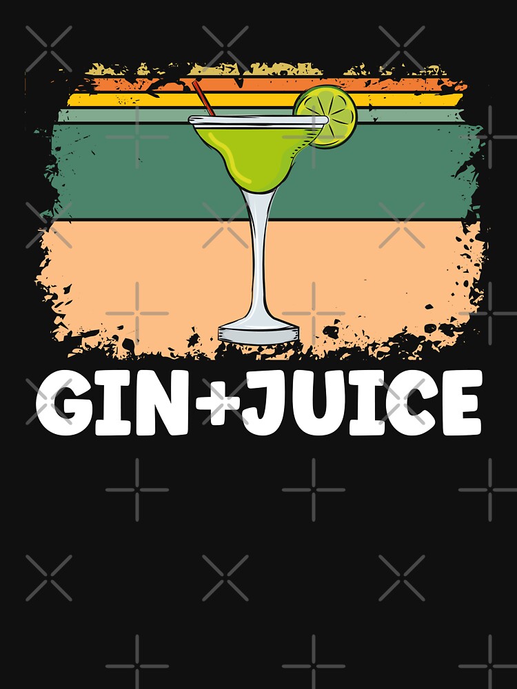 "Gin + Juice And Vintage Retro Woman Shuffle" Tshirt for Sale by