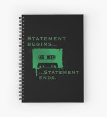 Cuaderno de espiral La declaración comienza ... La declaración termina ...