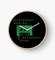 Statement Begins... Statement Ends... Clock