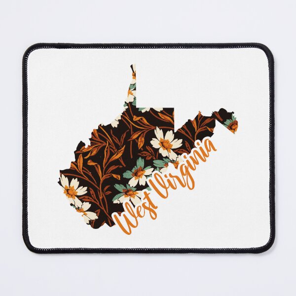 Item preview, Floral Map of USA States West Virginia - Map of West Virginia designed and sold by AmethystMurad.