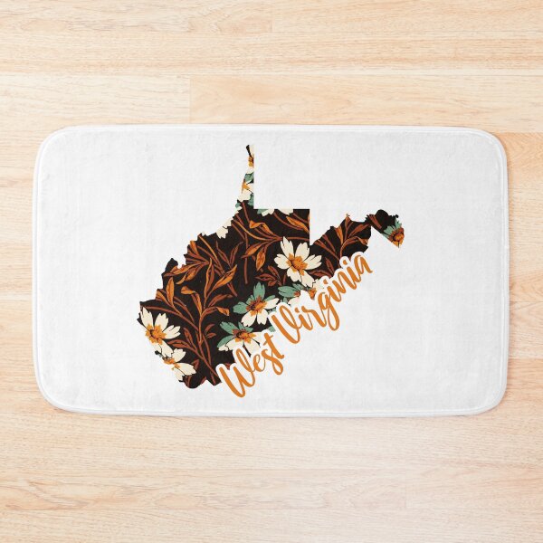 Item preview, Floral Map of USA States West Virginia - Map of West Virginia designed and sold by AmethystMurad.