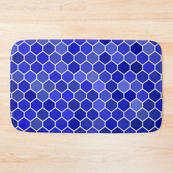 Item preview, Shades of Blue Hexagon Tiles Pattern designed and sold by patternsoup.