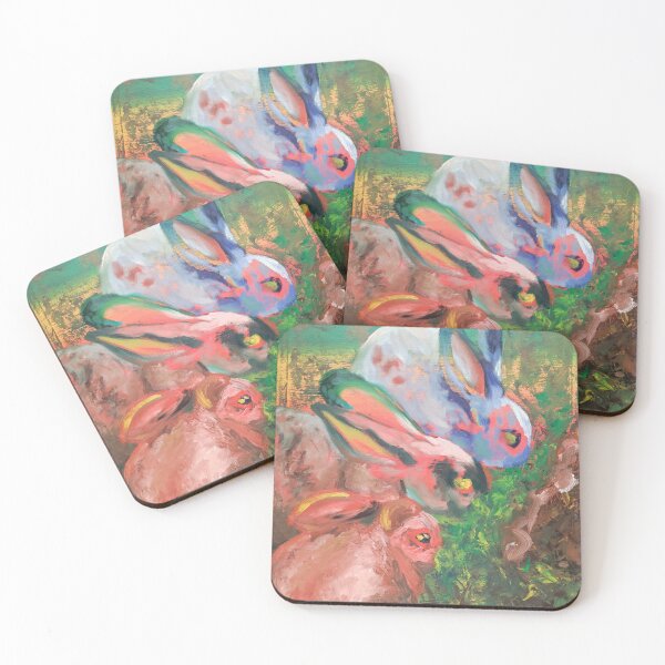 Item preview, Bunnies with Rainbow Sunset designed and sold by Ayla De Schutter.