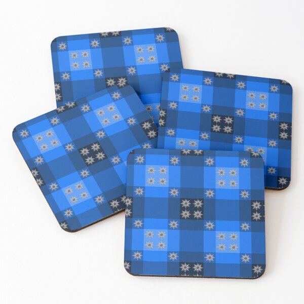 Item preview, Blue plaids and snowflakes pattern. designed and sold by imyournightmare.