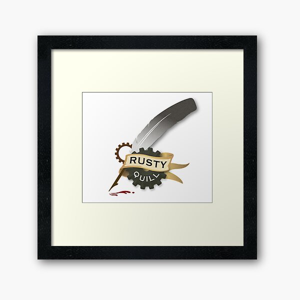 Rusty Quill Company Logo Framed Art Print