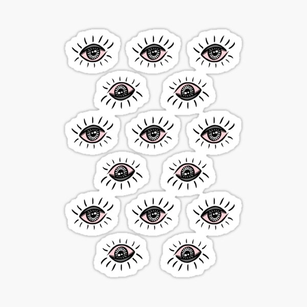 "Eyes are red" Sticker by NikolinaNina Redbubble