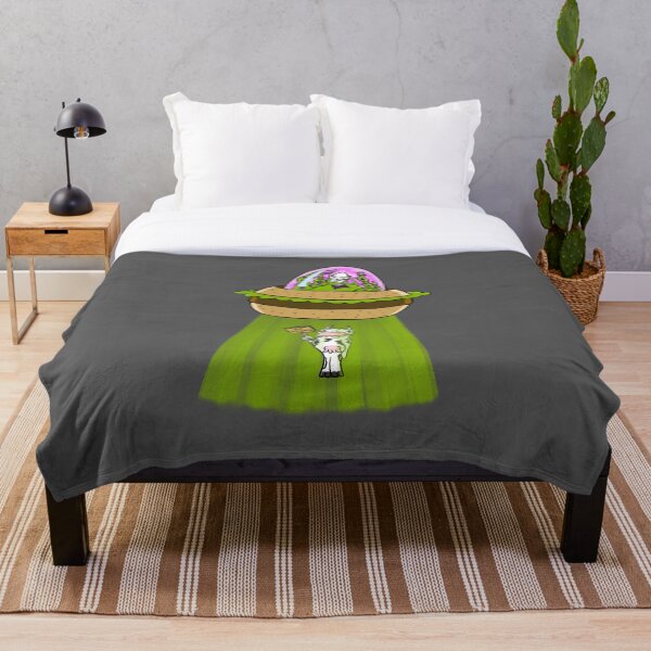 Item preview, Go Vegan! Funny UFO Alien Cow Abduction designed and sold by HalloMolly.