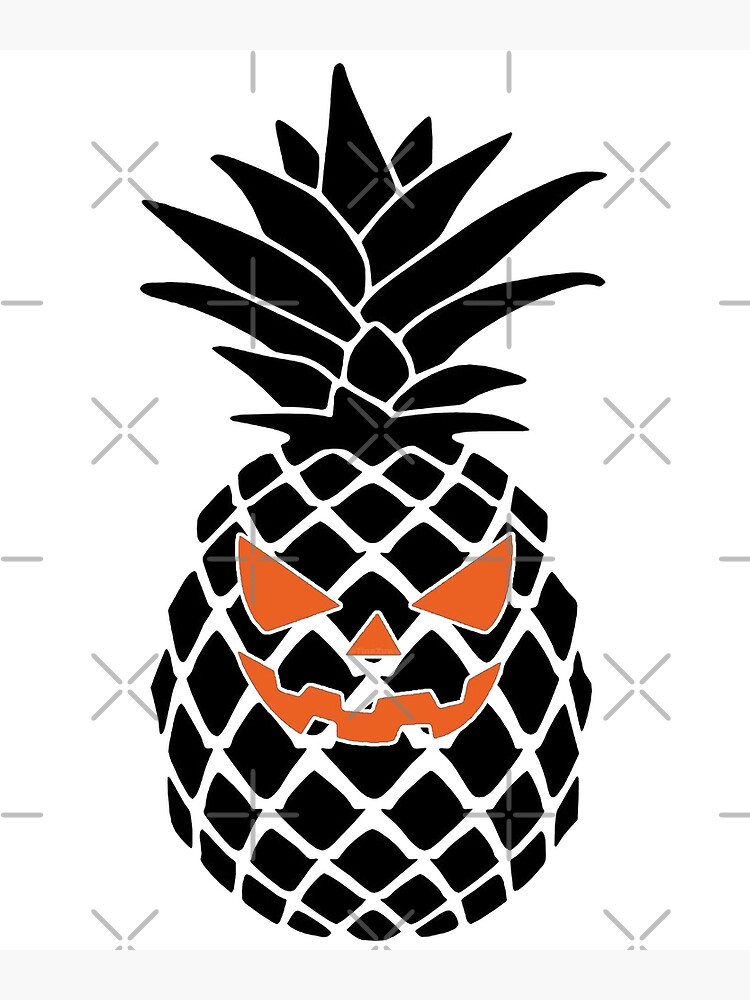 Scary Pineapple Pumpkin scary-pineapple-pumpkin-poster-for-sale-by-blue-king-redbubble