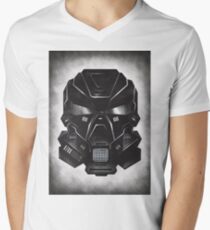 Black Metal Future Fighter on distressed background Men's V-Neck T-Shirt