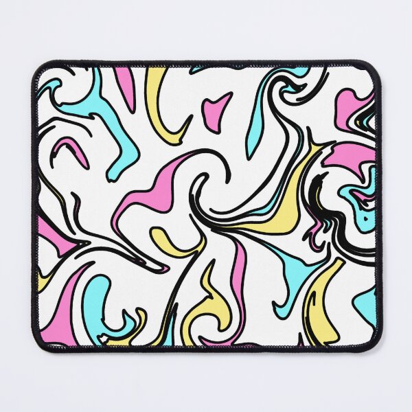 Aperçu de l'œuvre Watercolor happy ink tie dye pink, electric blue & yellow marbling mixture créée et vendue par Pozwi.