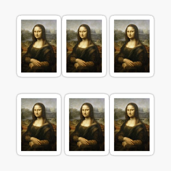 mona lisa restored leonardo da vinci Sticker