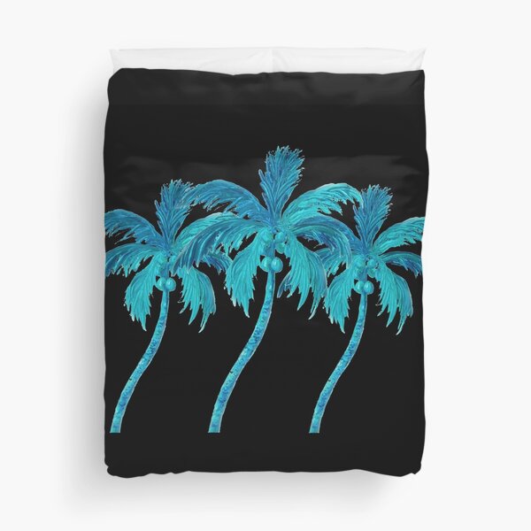 Vista previa del artículo con la obra «Cocoteros en negro», diseñado y vendido por MatsonArtDesign.