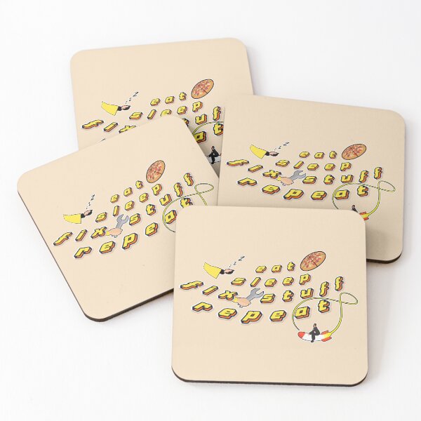 Item preview, Eat Sleep Fix Stuff Repeat motivational phrase with meaning designed and sold by MC-corporation.