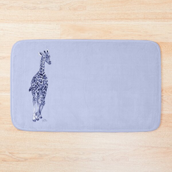 Item preview, Galloping giraffe - blue colorized version designed and sold by SylvieG18.