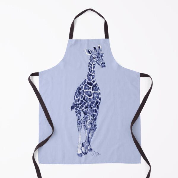 Item preview, Galloping giraffe - blue colorized version designed and sold by SylvieG18.