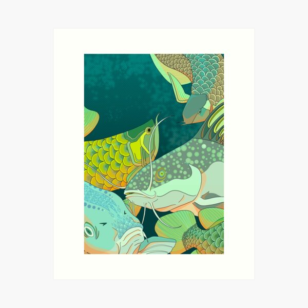 Golden Arowana Art Print