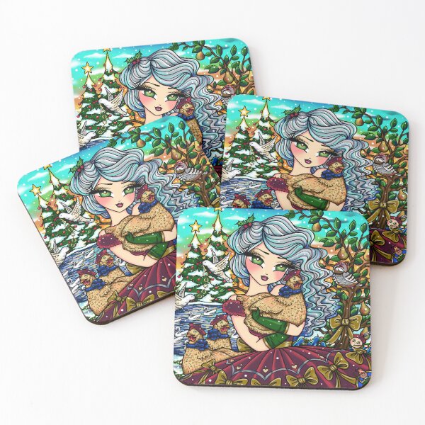 Item preview, Christmas 12 Days of Christmas Whimsical Fantasy Holiday Art designed and sold by hannahlynnart.