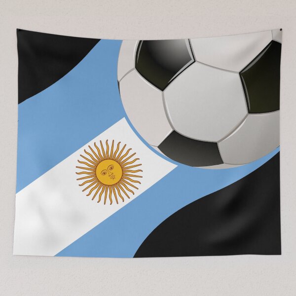 Item preview, Argentina Flag Soccer Ball Flame designed and sold by infinitetango.