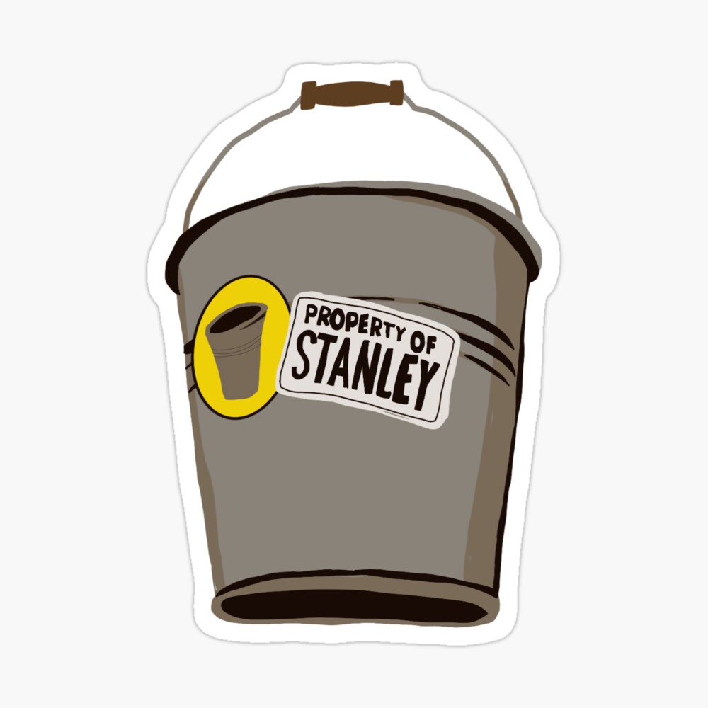 The Stanley Parable Bucket Sticker Property of Stanley Sticker by 0Davgi0