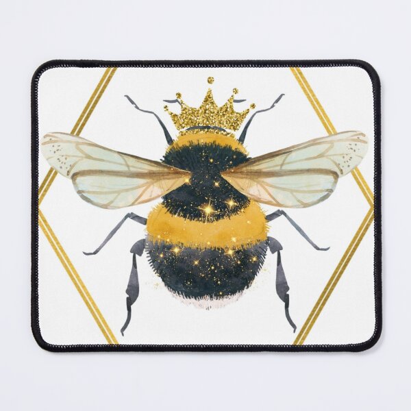 Item preview, Queen Bee Honeycomb Hexagon | Gold Crown Glitter Sparkle : designed and sold by LifeAndWonder.