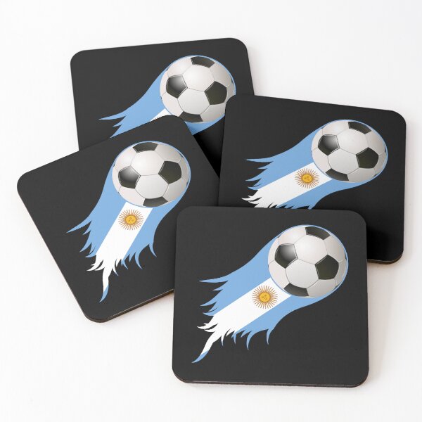 Item preview, Argentina Flag Soccer Ball Flame designed and sold by infinitetango.