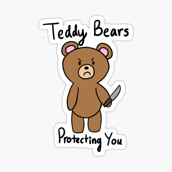 "Teddy Bears Protecting You" Sticker for Sale by funlittlewonder