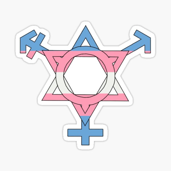 Item preview, Trans symbol interlocked with a Magen David designed and sold by EinsteinEitan.
