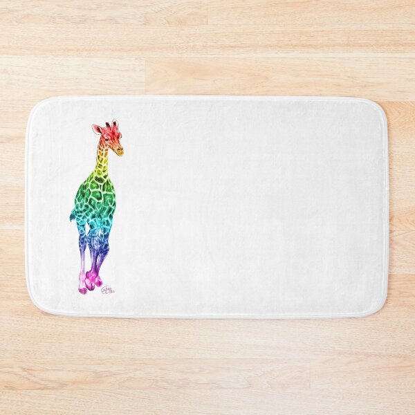 Item preview, Galloping giraffe - rainbow colorized version designed and sold by SylvieG18.