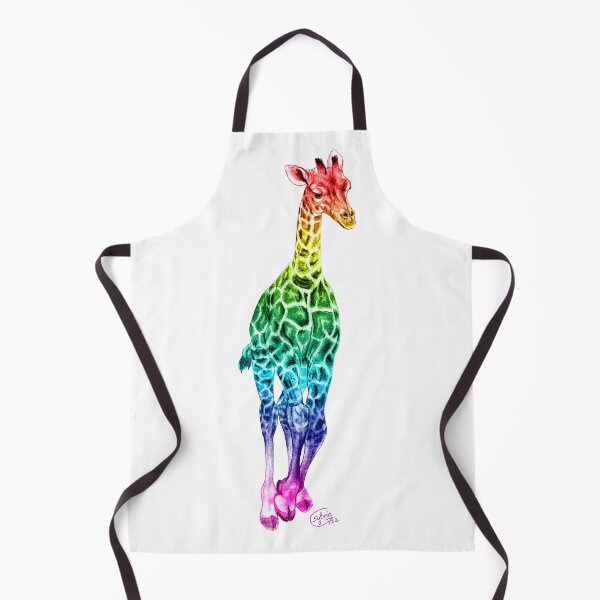 Item preview, Galloping giraffe - rainbow colorized version designed and sold by SylvieG18.
