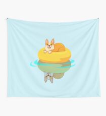 Summer Corgi Wall Tapestry