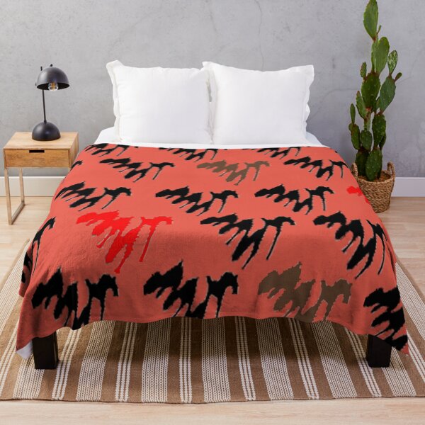 Item preview, Beautiful Red Ancient Art Pattern Throw Blanket designed and sold by CoolMolo.