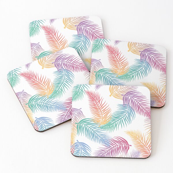Item preview, Oversized Rainbow Tropical Palms Print [WHITE] designed and sold by Daniel Bevis Design.