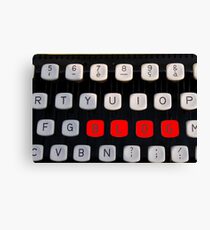 blog on old typewriter Canvas Print