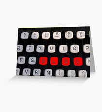 blog on old typewriter Greeting Card