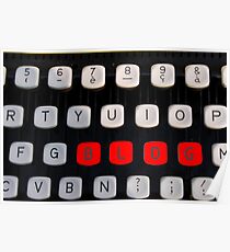 blog on old typewriter Poster