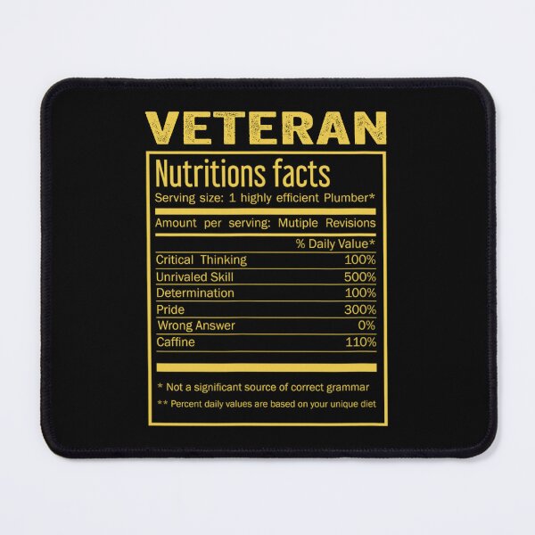 Item preview, Mens Womens veteran birthday Gifts Shirt,Cool veteran Funny Nutrition Facts Mens Womens Christmas Fathers Days Gift, veteran Nutrition Facts designed and sold by xlnv.