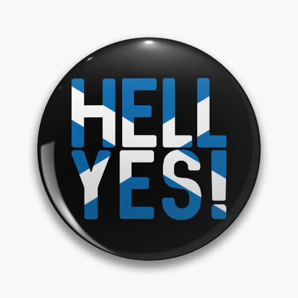 Item preview, HELL YES!, Scottish Independence Saltire Flag Text Slogan designed and sold by MacPean.