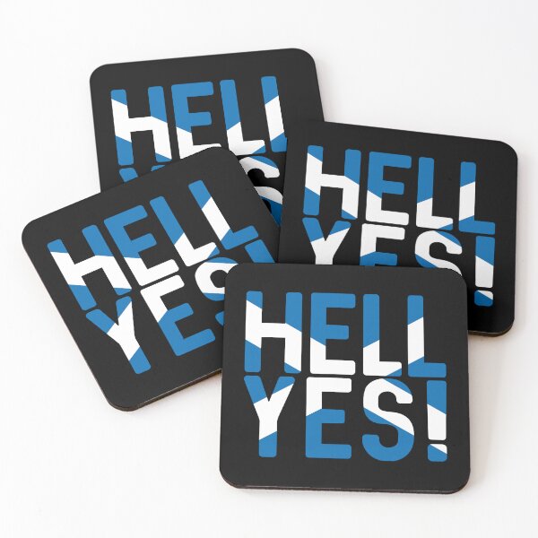 Item preview, HELL YES!, Scottish Independence Saltire Flag Text Slogan designed and sold by MacPean.